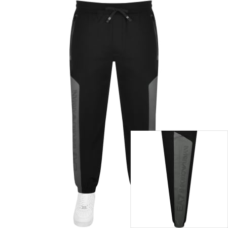 Ea7 black tracksuit bottoms store